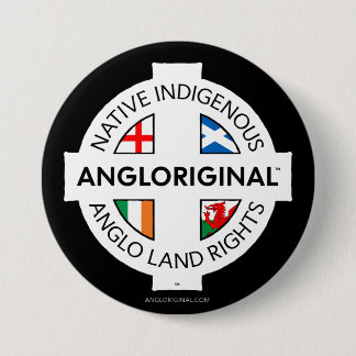 Angloriginal™ 4 Naties Landrechten Knop Speld Ronde Button 7,6 Cm