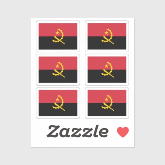 Angola Collectie Pack van 6 Sticker (Vel)