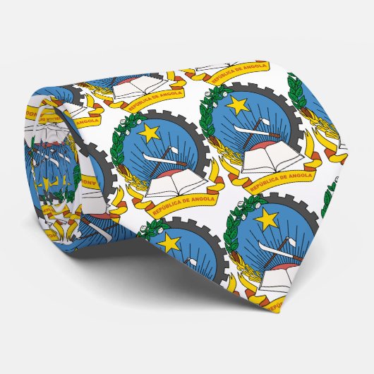 angola embleem stropdas (Opgerold)