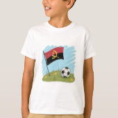 Angola flag and soccer ball t-shirt (Voorkant)