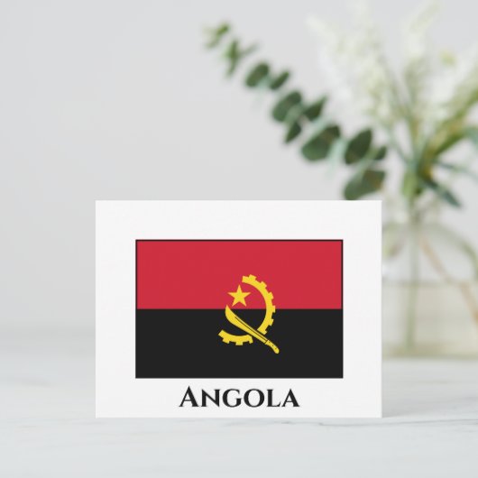 Angola Flag Briefkaart (Staand voorkant)