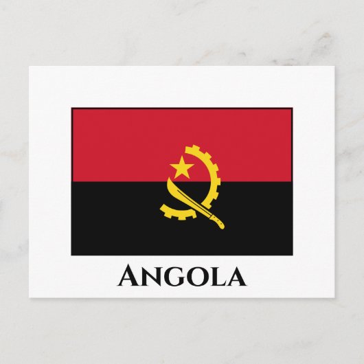 Angola Flag Briefkaart (Voorkant)