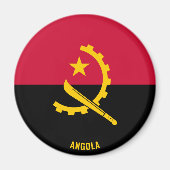 Angola Flag Charming Patriotic Magnet (Voorkant)