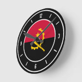 Angola Flag Elegant Ronde Klok (Hoek)