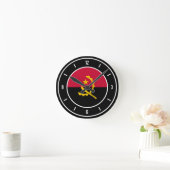 Angola Flag Elegant Ronde Klok (Huis)