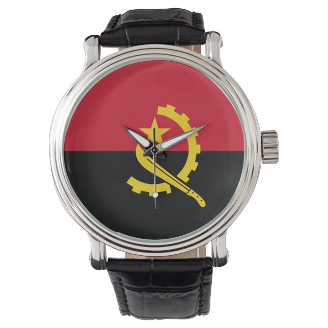 Angola Flag Horloge (Voorkant)