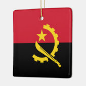 Angola Flag Keramisch Ornament (Links)