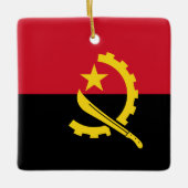 Angola Flag Keramisch Ornament (Voorkant)