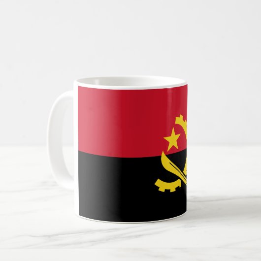 Angola Flag Koffiemok (Voorkant links)
