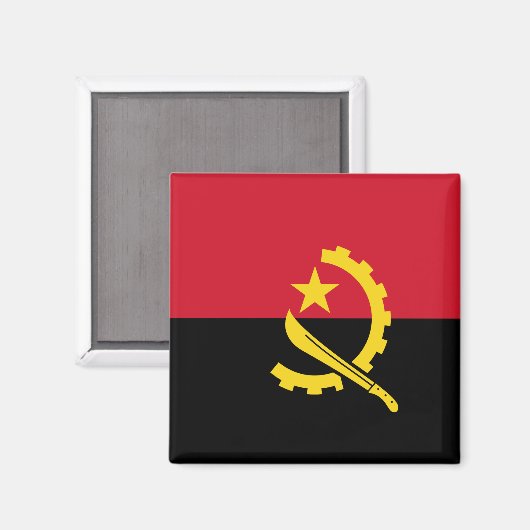 Angola Flag Magneet (Voorkant / Achterkant)