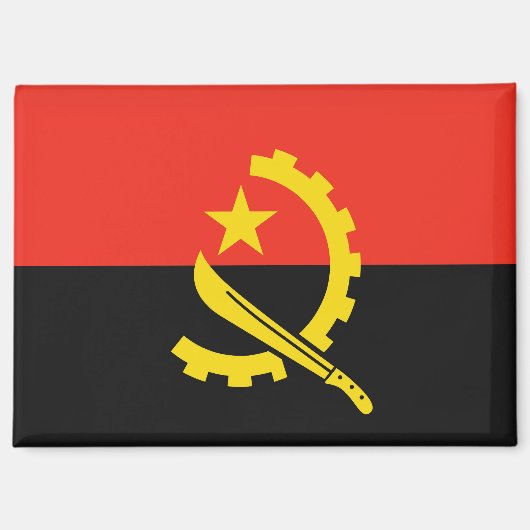 angola flag magnet (Voorkant)