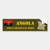Angola Flag + Map Bumpersticker (Voorkant)