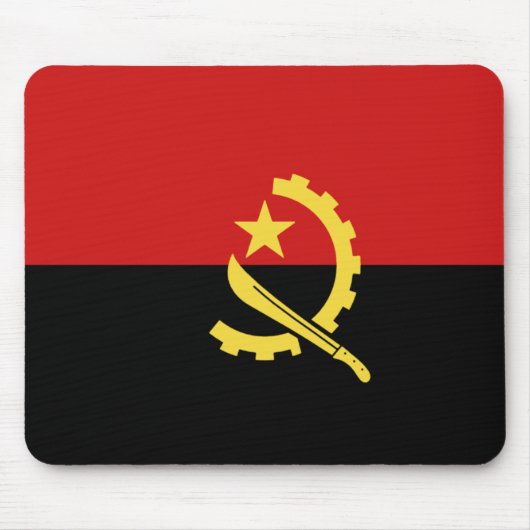 Angola Flag Mousepad Muismat (Voorkant)