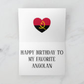Angola Flag Patriotic Birthday Kaart (Binnen)