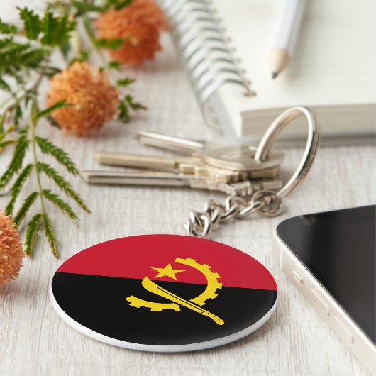 Angola Flag Sleutelhanger (Zijkant)