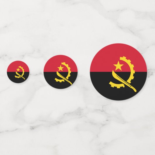 Angola flag Table Confetti (Achterkanten)