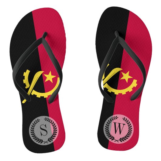 Angola Flag Teenslippers (Voetbed)