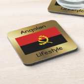 Angola Flag+Text Onderzetter (Linkerzijde)