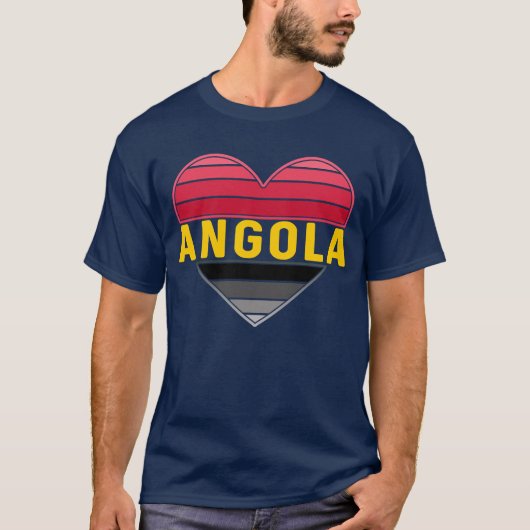 Angola hart, ik hou van Angola T-shirt (Voorkant)