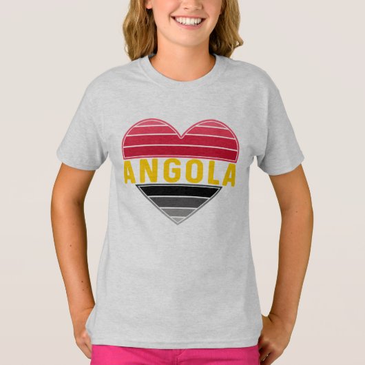 Angola hart, ik hou van Angola T-shirt (Voorkant)