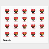 Angola Heart Flag Ronde Sticker (Vel)