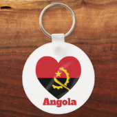 Angola Heart Flag Sleutelhanger (Voorkant)