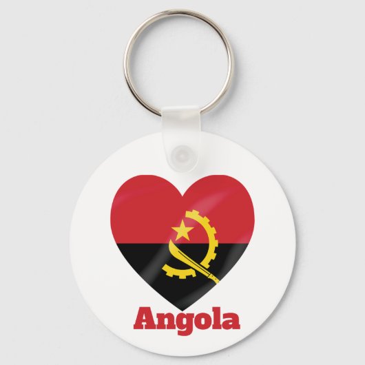 Angola Heart Flag Sleutelhanger (Achterkant)