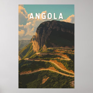 Angola Illustratie Reis Kunst Vintage Poster