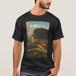 Angola Illustration Travel Art Vintage T-shirt