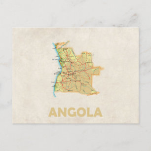 Angola kaart briefkaart
