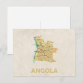 Angola kaart briefkaart (Voorkant / Achterkant)