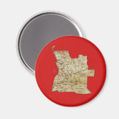 Angola Kaart Magneet (Voorkant / Achterkant)