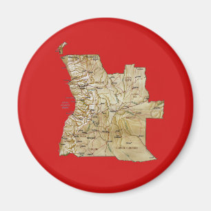 Angola Kaart Magneet