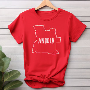 Angola Kaart Shirt Angolese Land Outline T-shirt