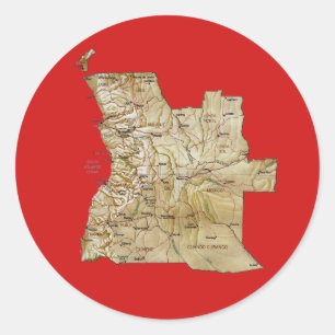 Angola kaart sticker