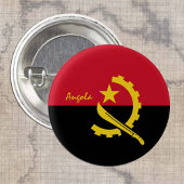 Angola-knop, patriottische Angolese vlag mode Ronde Button 3,2 Cm