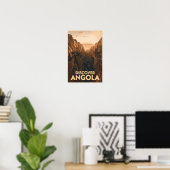 Angola Lubango Reizen Kunst Vintage Poster (Thuiskantoor)