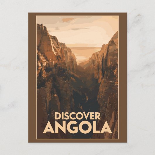 Angola Lubango Travel Art Vintage Briefkaart (Voorkant)