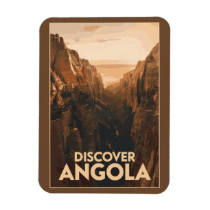 Angola Lubango Travel Art Vintage Magneet