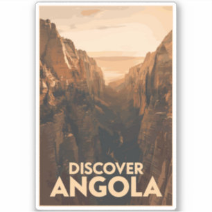 Angola Lubango Travel Art Vintage Sticker