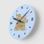 Angola Map Clock Ronde Klok (Hoek)