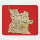 Angola Map Mousepad Muismat (Voorkant)