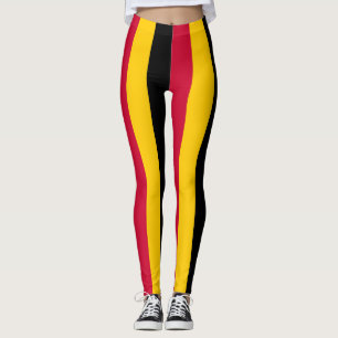 Angola Nationale vlagkleuren Verticaal gestreept Leggings