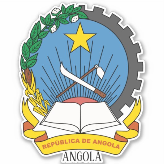 Angola Nationale wapenstilstand Sticker (Voorkant)
