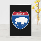 Angola New York Buffalo Ny Highway Interstate Sign Kaart (Gele Bloem)
