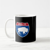 Angola New York Buffalo Ny Highway Interstate Sign Koffiemok (Links)