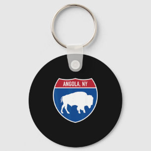 Angola New York Buffalo Ny Snelweg Interstate Bord Sleutelhanger