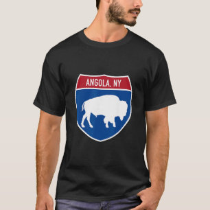 Angola New York Buffalo Ny Snelweg Interstate Bord T-shirt
