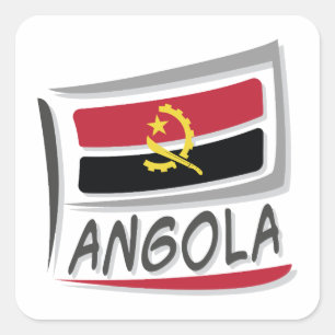 Angola Pride X Vlag Vierkante Sticker