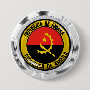 Angola Rond Embleem Ronde Button 7,6 Cm